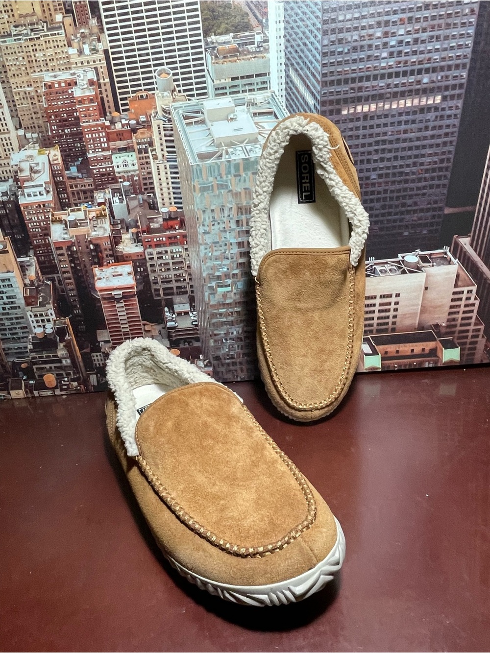 SOREL Dude Moc Mens Elk Slippers Shoes  12 US